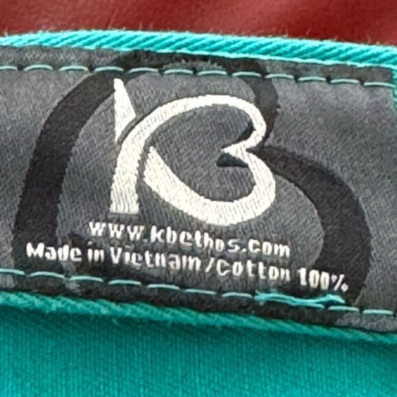 KBethos Women's teal Distressed southwest goth jewels hook & loop cross adj hat - Picture 6 of 6